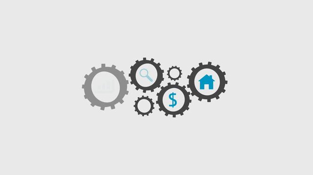 Animated strategy concept icon in clean flat vector style. Smooth motion graphic illustrating planning, analysis, and decision-making ideas. Suitable for business presentations, marketing videos, corp