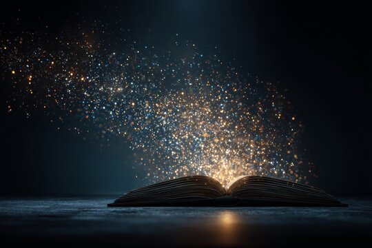 Knowledge Light Spreads Across Dark Background in Abstract Illustration Representing Universal Education Concept With Rich Detail