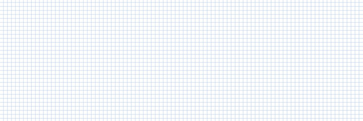 Graph paper notebook sheet with light blue square grid, clean school exercise book background, squared paper texture for math, notes, sketches and study, minimal stationery flat lay, education concept