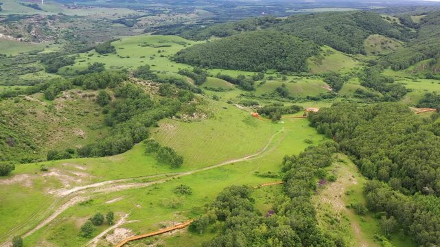 Aerial View of Chengde Hebei Green Valleys and Forested Landscape
