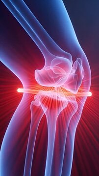 3D medical animation of ACL ligament tear in the knee