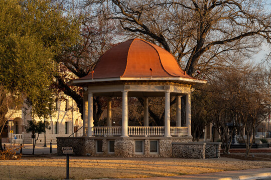 Der Musikpavillon Bandstand in New Braunfels, Texas