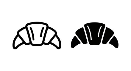 Classic Croissant Icon, Perfect for French Bakeries, Breakfast Menus, and Patisserie Branding.