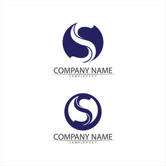 Obraz premium Business corporate S letter logo
