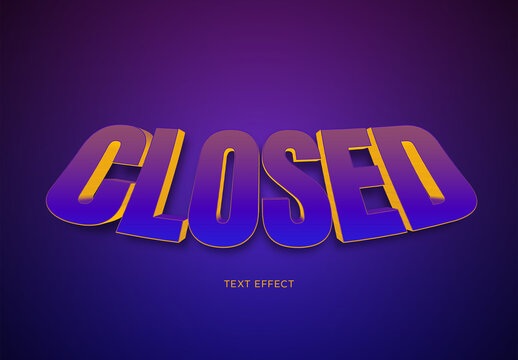 Closed Text Effect