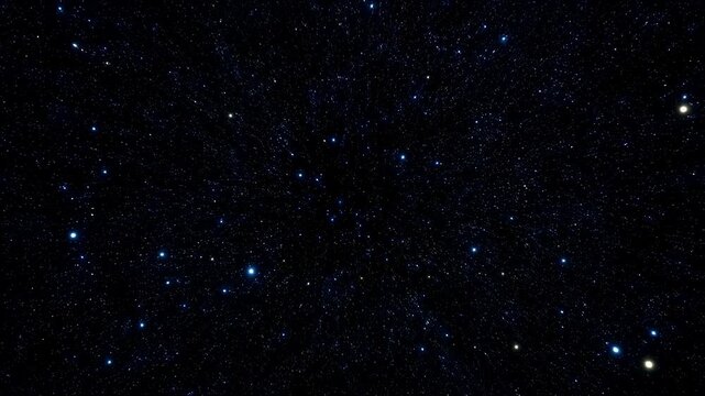 Expansive view of a starry night sky with twinkling stars and cosmic depth. Perfect for space exploration and astronomy themes