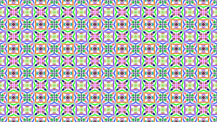 Red And Black Tribal Mosaic Seamless Pattern