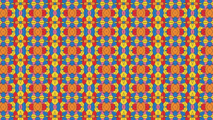 Vibrant Geometric Mosaic Tile Repeating Pattern