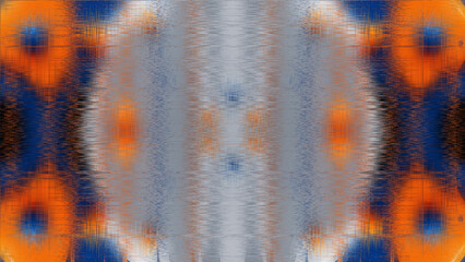 Blue And Orange Abstract Glitch Distorted Texture