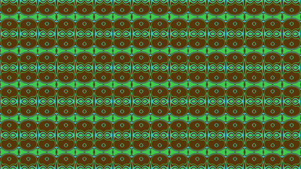 Vintage Tribal Geometric Seamless Pattern In Mint And Brown