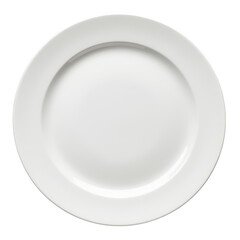 A pristine white plate ready to be filled with a delicious meal. isolated on transparent background