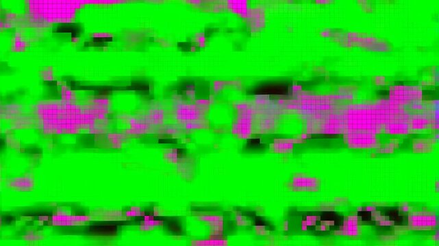 Abstract digital animation of vibrant pink and green patterns flowing and morphing. Represents creativity, modern design, and digital art aesthetics