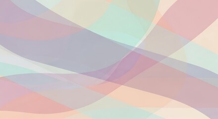 Obraz premium Abstract background with soft overlapping pastel colored wave shapes