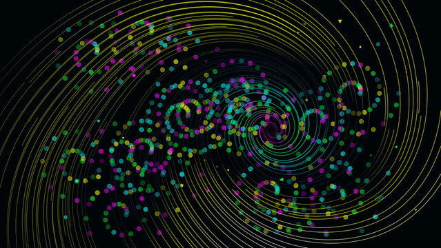 Abstract Circular Pattern of Colorful Lights