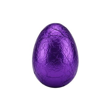 Purple foil wrapped Easter egg