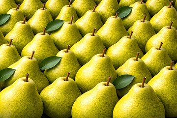 Fresh Bartlett Pears Close-Up with Natural Texture