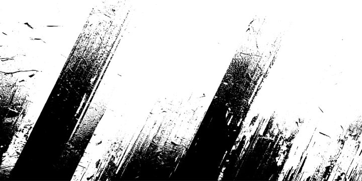 Abstract texture grunge made of diagonal streaks and distressed lines, black ink on a white background. grunge scratch patterns, chaotic linear noise. dirty monochrome pattern of the old worn surface.
