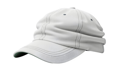 White baseball cap isolated on transparent background