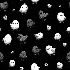 Easter seamless pattern for creating a background