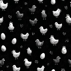 Easter seamless pattern for creating a background