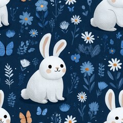 Easter seamless pattern for creating a background