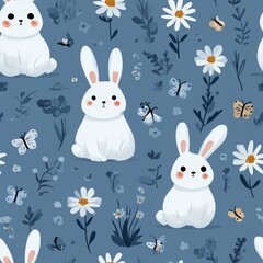 Easter seamless pattern for creating a background