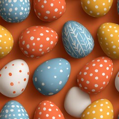 Easter seamless pattern for creating a background