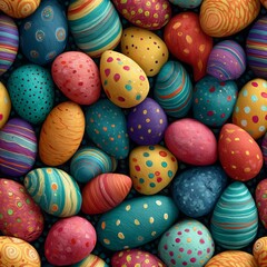 Easter seamless pattern for creating a background