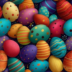 Easter seamless pattern for creating a background