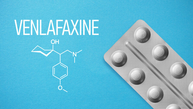 Venlafaxine Antidepressant Medication Concept, SNRI Treatment for Depression Anxiety and Mental Health Disorders, Prescription Psychiatry Drug and Healthcare Therapy