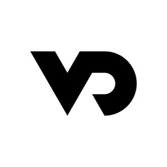 Letter VR or VD bold minimal monogram logo