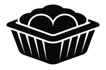 muffin tin line art silhouette vector illustration