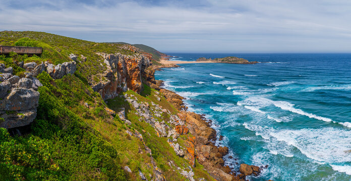 Beautiful coastline of Robberg Nature Reserve, Plettenberg Bay, South Africa