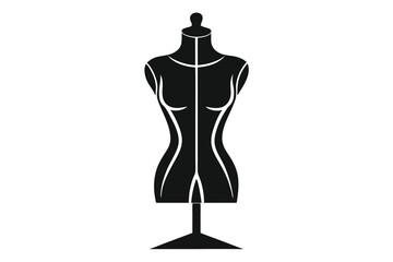 Obraz premium mannequin torso line art silhouette vector illustration