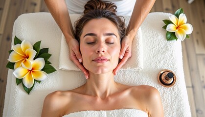 Relaxing Spa Treatment with Floral Accents