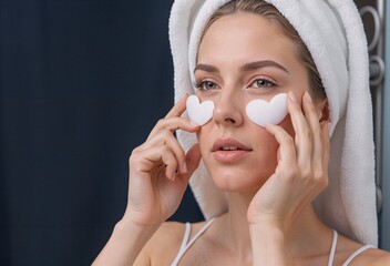 Skincare Routine with Heart-Shaped Masks