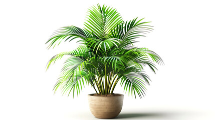 Fototapeta premium Lush Palm in Planter: Outdoor Decor