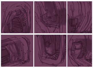 Abstract image for printing. Picture for modern interiors. The picture is painted by hand on a tablet. © neurostructure