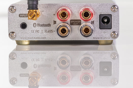 Compact Audio Interface Back Panel With Bluetooth, Speaker Out, RCA Connectors for Studio Gear Pro