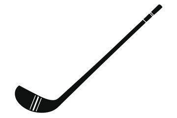 hockey stick line art silhouette vector illustration