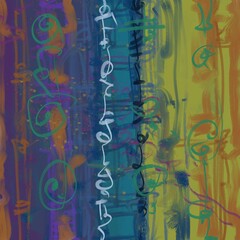 Abstract image for printing. Picture for modern interiors. The picture is painted by hand on a tablet. © neurostructure