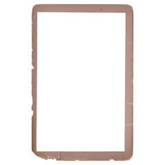 Isolated Old Photo Frame. Vintage Torn Paper Borders Cutout on Transparent Background.