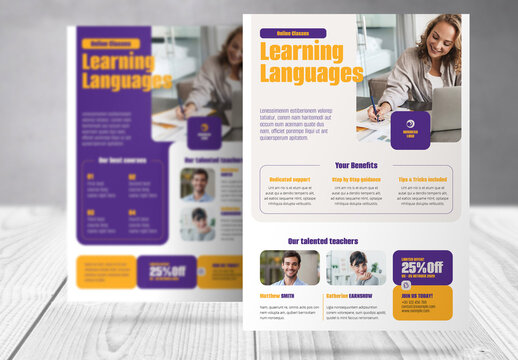Online Learning Flyer for Courses