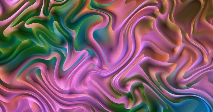 Psychedelic Liquid Gradient Background &ndash; Abstract Fluid Motion Color Flow Loop