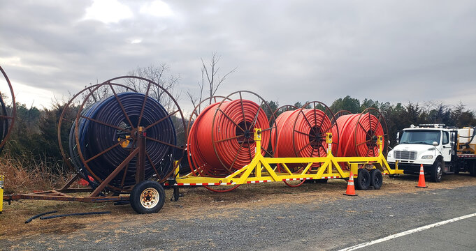 Industrial Fiber Optic Cable Drums for Internet Network Construction and Communication
