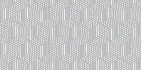 Modern hexagon seamless vector lines pattern. Seamless line with hexagon fabric geometric pattern.
