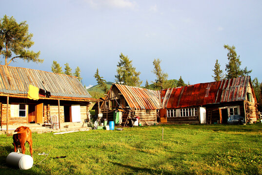 Traditional Tuvan Farmhouse in Kanas, Xinjiang