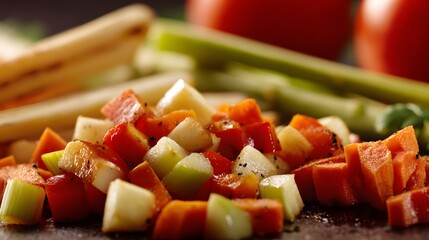 fresh vegetable salad with cheese