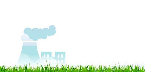 Fototapeta premium Landscape background with green fresh grass