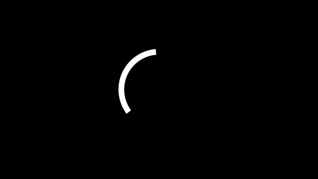 Modern black Loading Circle Loop Animation, Clean Spinning Oval Loader, Minimal UI Progress Wheel, Elegant  Loader Wheel Animation Loop, Abstract Circular Spinner Line, Smooth UI Loading Motion. 4K